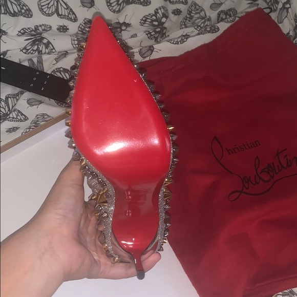 SO FULL KATE 100 CALF GLITTER/SPECCHIO HEELS - Picture 2 of 4